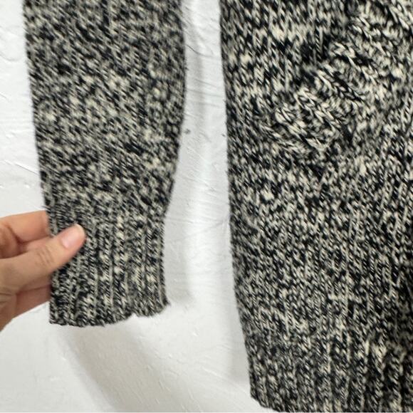 J Crew Vintage Black Marled Wool Cardigan Sweater Mens S Preppy Cozy Warm Button - Picture 7 of 10